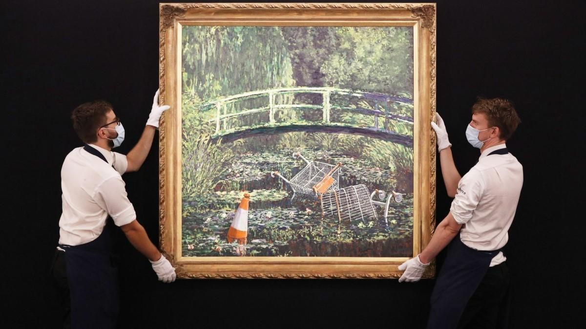 Картину Бэнкси продали за почти 10 миллионов долларов: фото