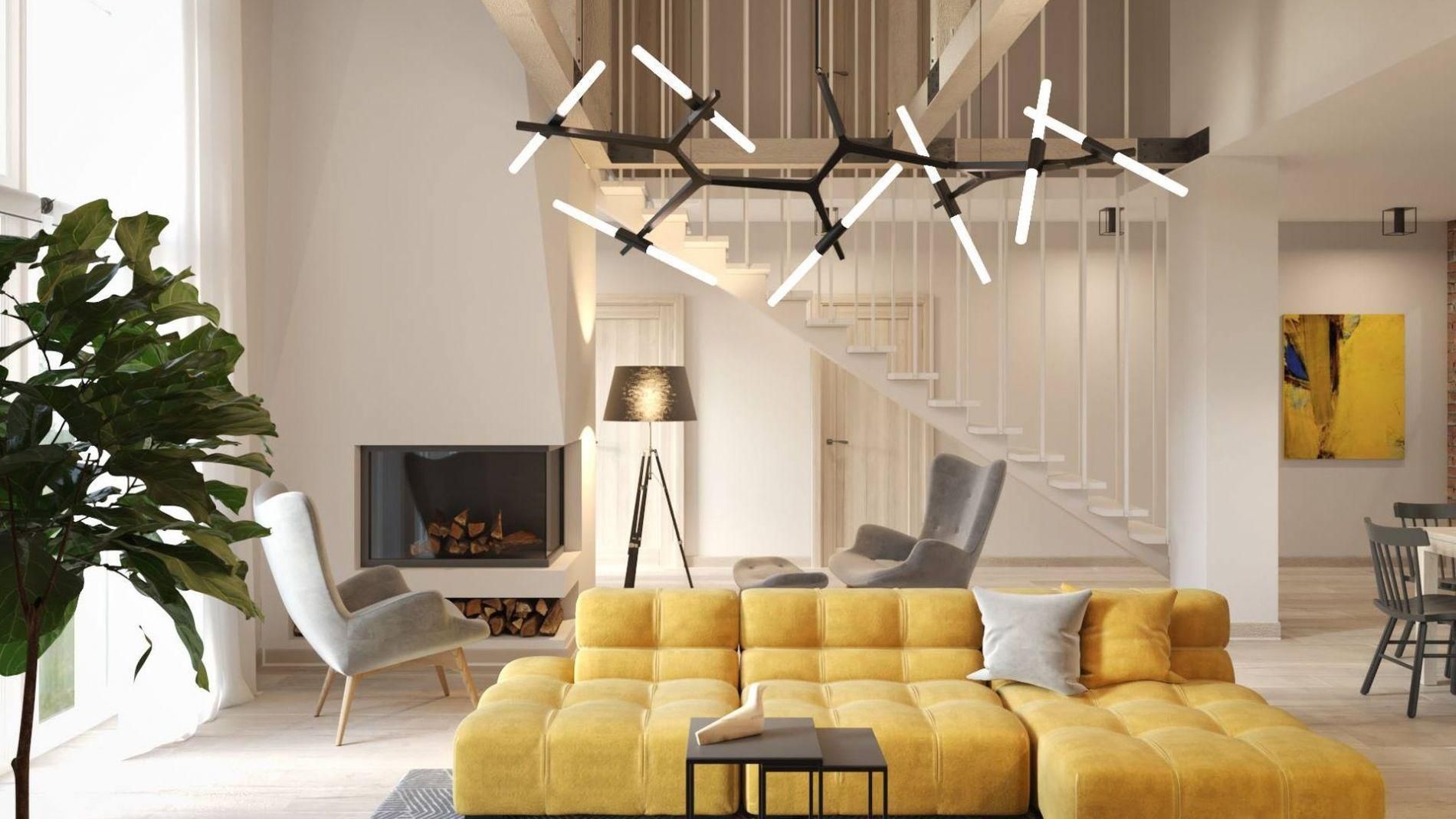 Стиль вітальні довершує сучасна люстра Стиль вітальні довершує сучасна люстра