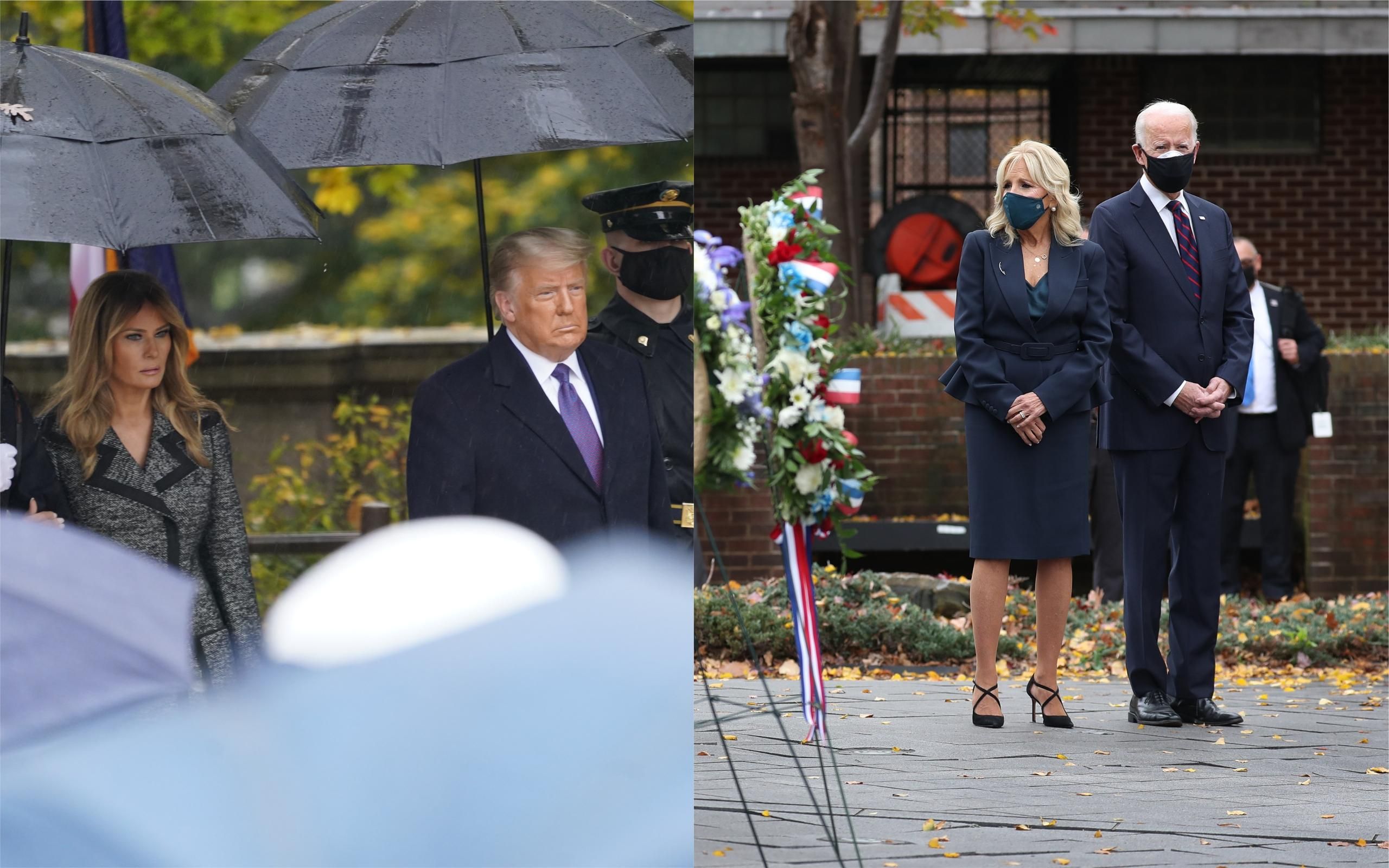 Супруги Трамп и Байден в День Ветеранов