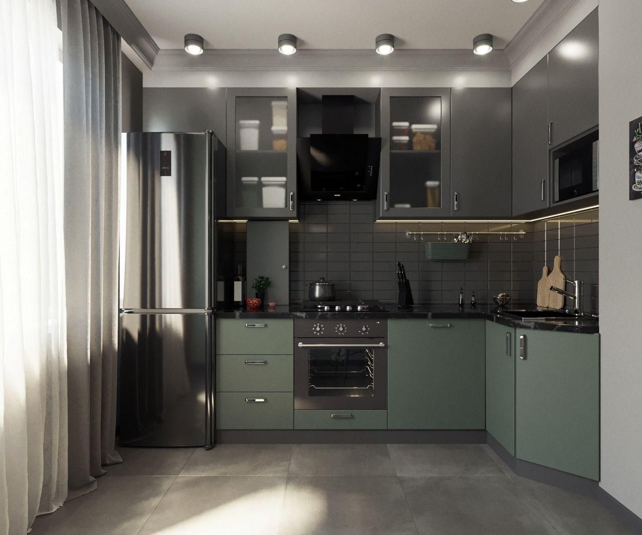 Стильна кухня з матовими фасадами Стильна кухня з матовими фасадами