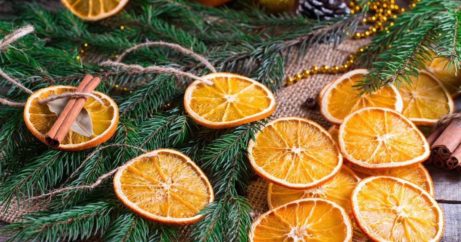 Декор із сушених апельсинів