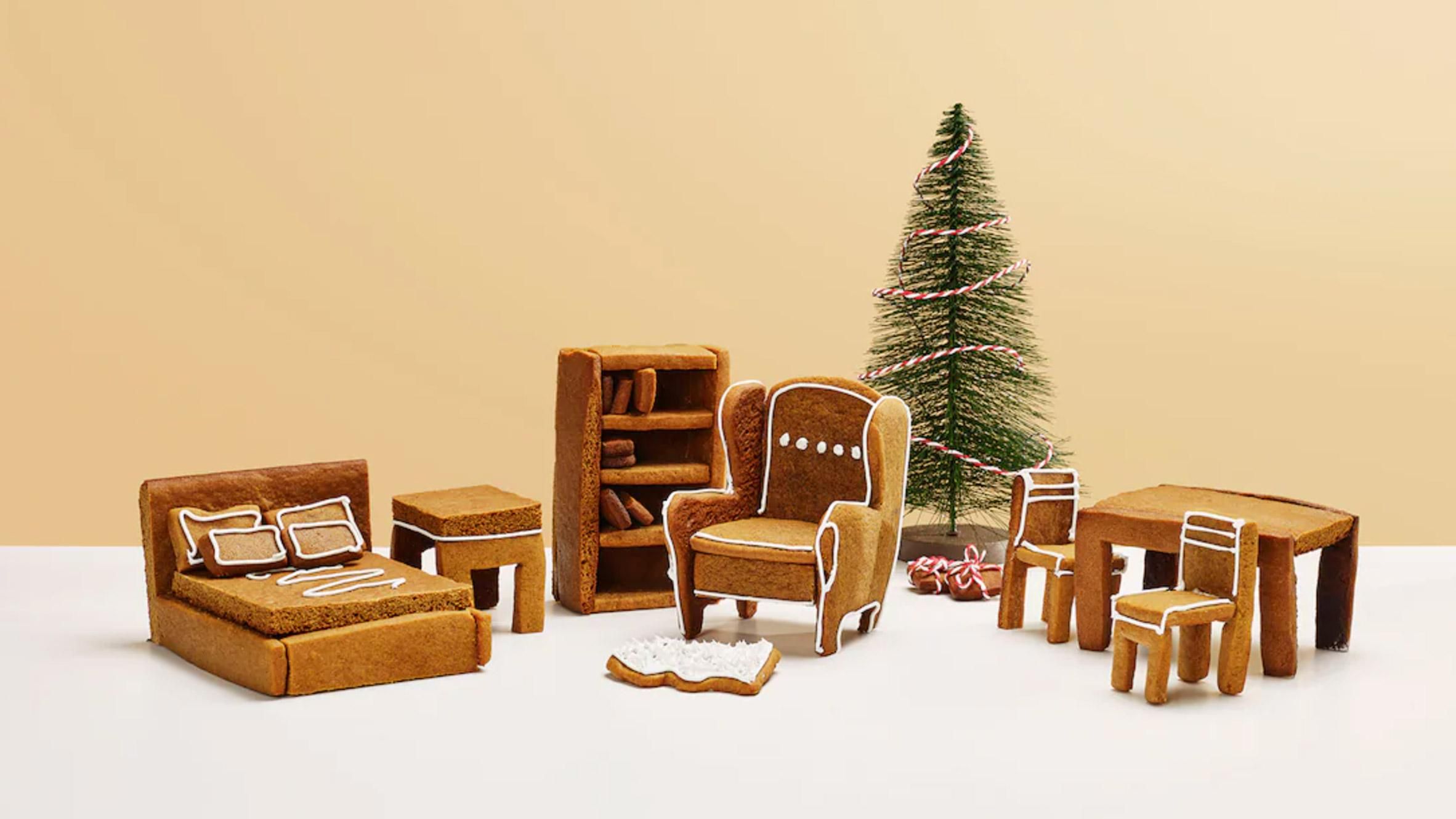 Мебель из имбирных пряников: IKEA выпустила оригинальный рождественский набор
