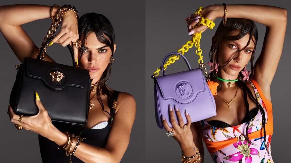 Кендалл Дженнер и Хейли Бибер снялись в роскошной рекламе сумок Versace: впечатляющие кадры