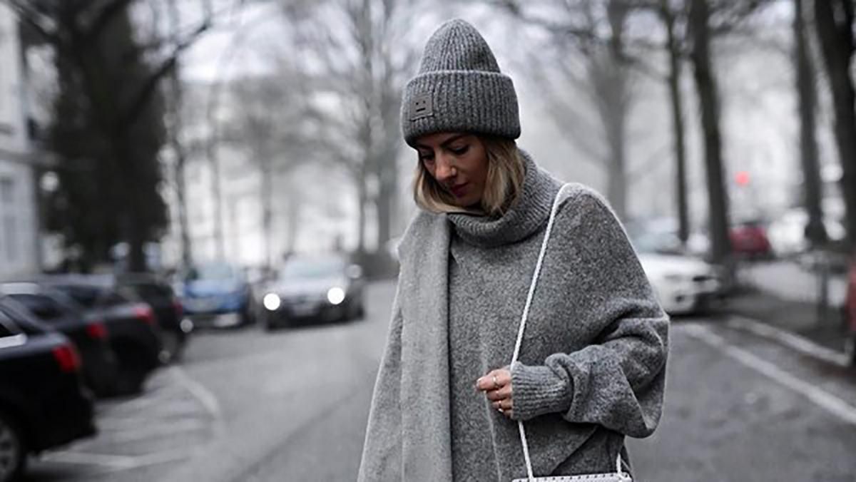 Сірий колір взимку: з чим його носити - фото