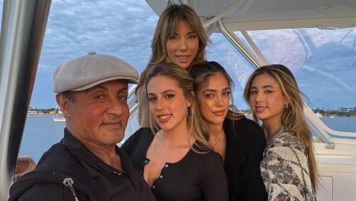 На прогулянці яхтою: Сильвестр Сталлоне захопив рідкісним фото з дружиною і доньками