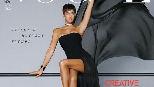 С короткой стрижкой: Ирина Шейк появилась на обложке Vogue – элегантное фото