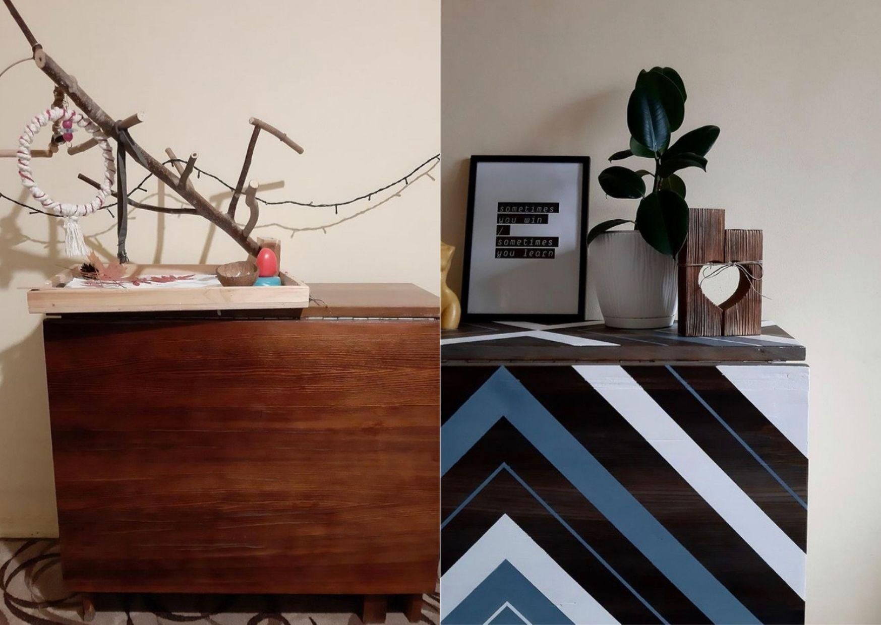 Нове життя стола: дизайнерка віртуозно фарбує старі меблі 