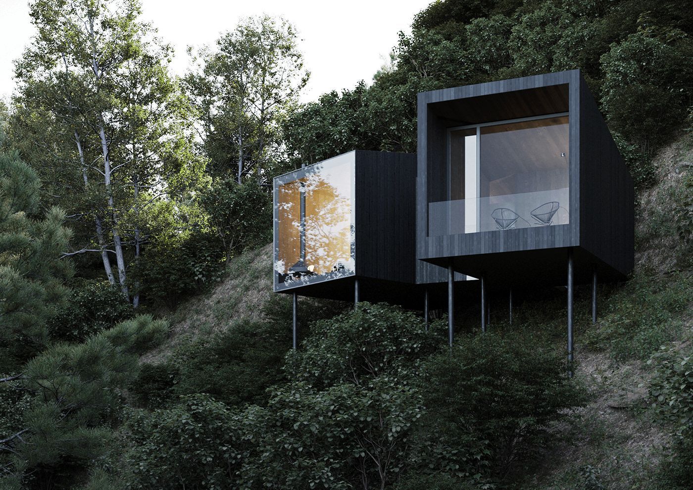 Наодинці з природою: концепція екоготелю під Києвом із видом на Дніпро – фото Наодинці з природою: концепція екоготелю під Києвом із видом на Дніпро – фото