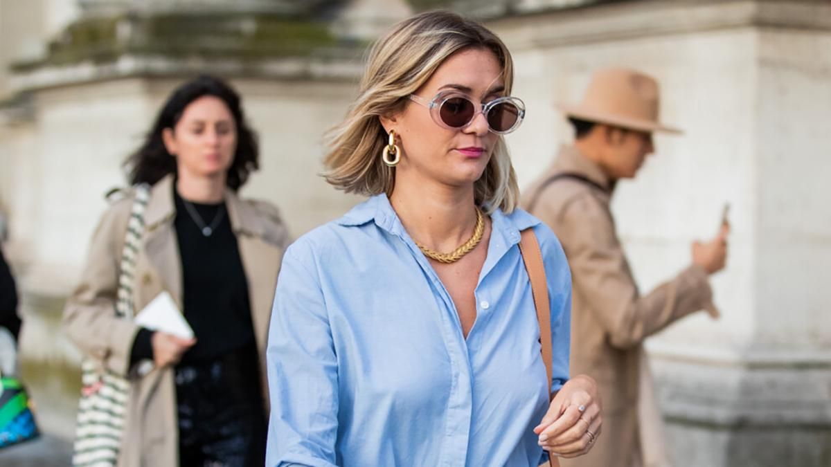 Cтильні приклади з голубою сорочкою Cтильні приклади з голубою сорочкою