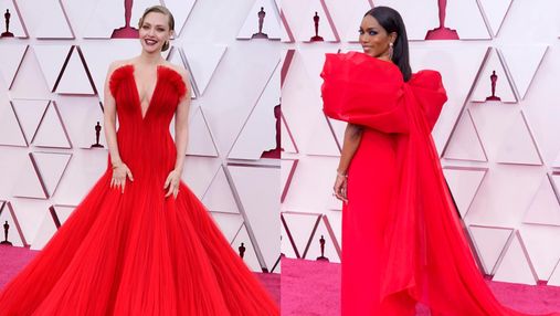 Головний колір ночі Оскару-2021: вишукані образи зірок у червоних сукнях