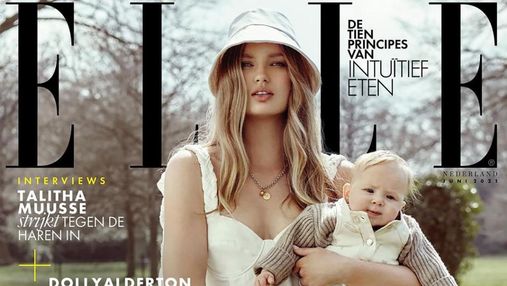 Модель Ромі Стрейд вперше знялася для глянцю Elle зі своєю донечкою: миловидні кадри