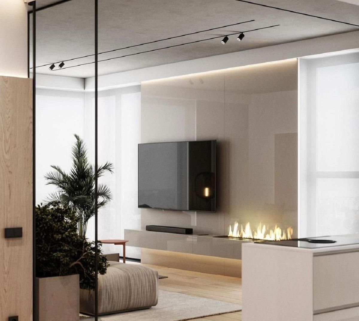 Как стильно обустроить стену за телевизором: фотопримеры Как стильно обустроить стену за телевизором: фотопримеры