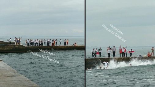 Студенты Морской академии в Одессе отпраздновали выпускной прыжками в море: эффектное видео