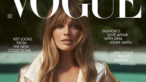 Марго Робби поразила стильной и небрежной челкой на обложке Vogue: красивые фото