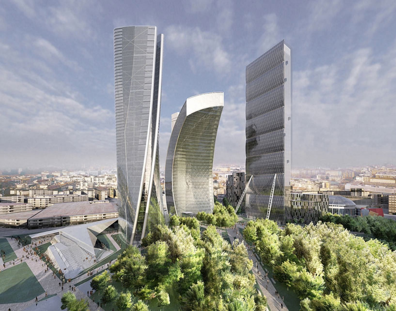 Амбициозная недвижимость: проект масштабных башен в Милане 