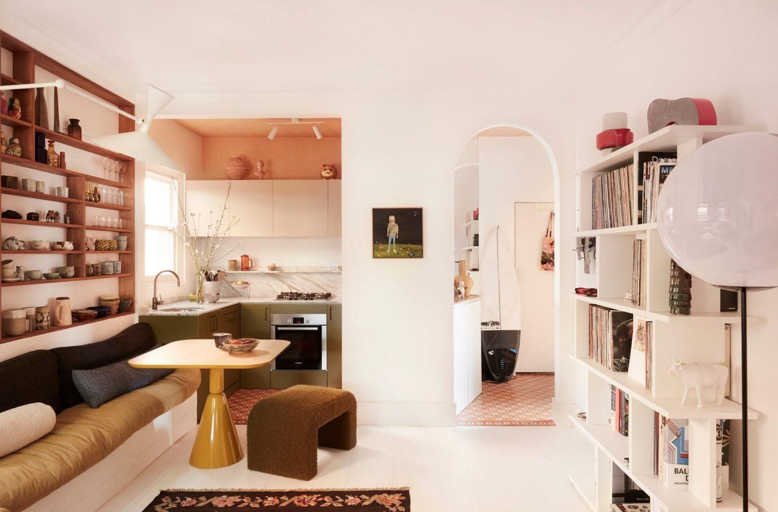 Эклектика в квартире, площадью 55 квадратных метров: проект современного дома в Австралии