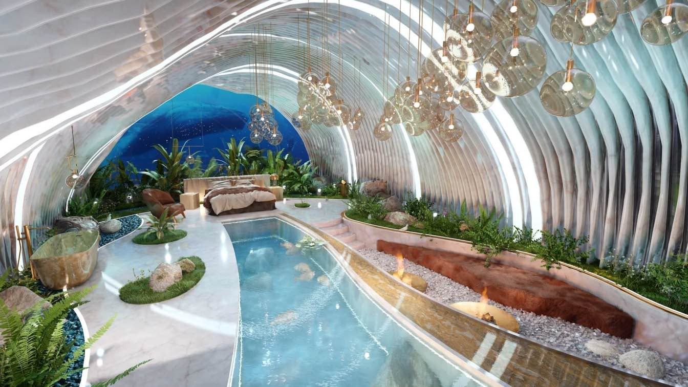 Внутри раковины: концепт футуристической спальни "на дне океана" - Дизайн 24 Внутри раковины: концепт футуристической спальни "на дне океана" - Дизайн 24