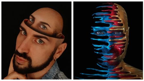 Тіло як полотно: італійський візажист створює дивовижні оптичні ілюзії на собі