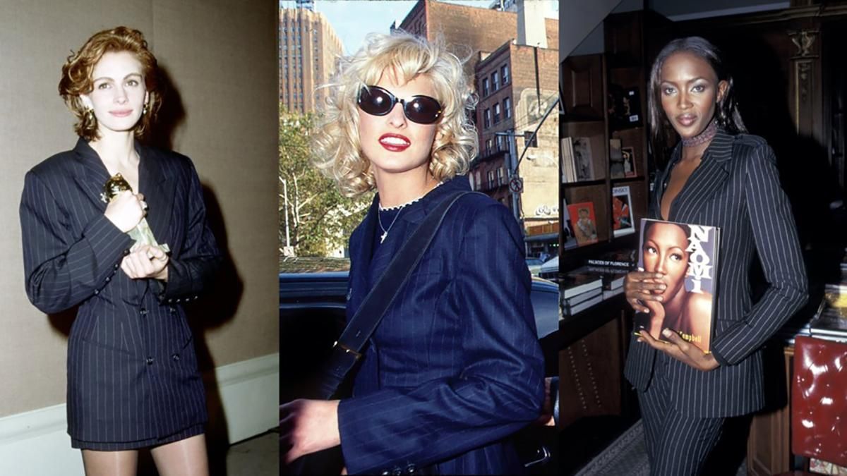 Жакет в полоску – главная покупка октября: стильные вещи, которые носили звезды в 1990-х