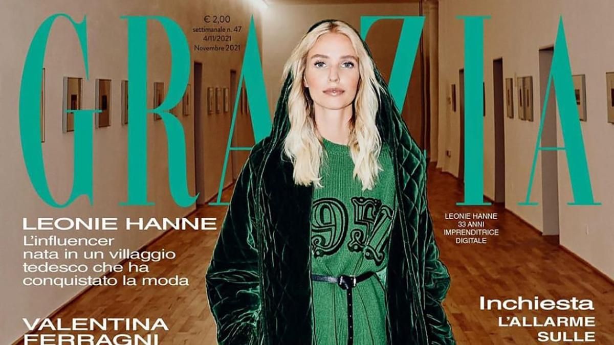 Леони Ханне впервые появилась на обложке итальянского глянца Grazia: потрясающие снимки