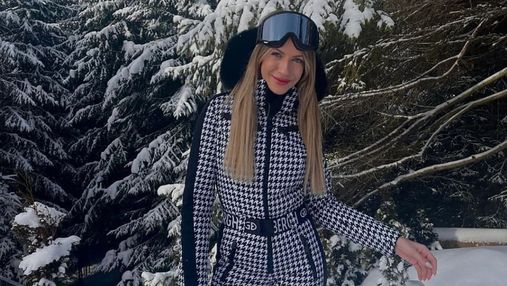 Леся Нікітюк похизувалася лижним костюмом за 32 тисячі гривень: зимове фото