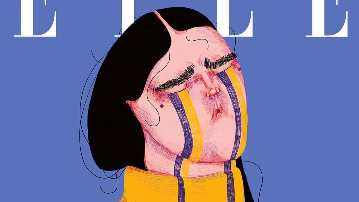 Чешский глянец Elle поместил на обложку заплаканную украинку: трогательная иллюстрация - Fashion
