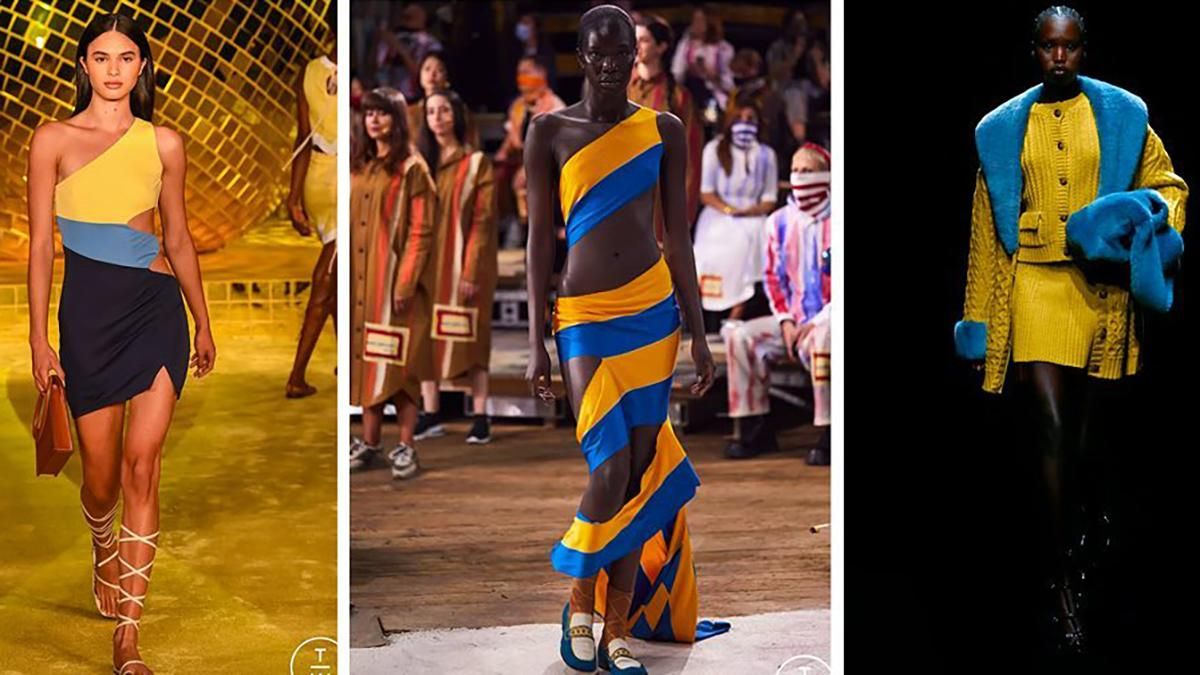 Сине-желтые сочетания – тренд 2022: на подиуме их представили Ralph Lauren и Dries Van Noten - Fashion