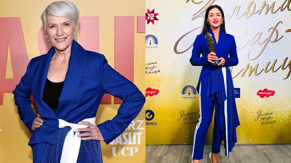 Мэй Маск повторила образ Златы Огневич в синем костюме от VALERY KŌVALSKA - Fashion Мэй Маск повторила образ Златы Огневич в синем костюме от VALERY KŌVALSKA - Fashion