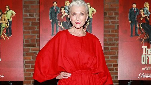 74-річна Мей Маск зачарувала виходом в червоній сукні від українського бренду Gasanova