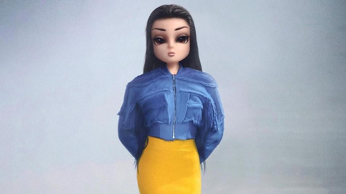 Украину поддерживает виртуальная инфлюэнсерша Нунури, которая одевается в сине-желтый наряд - Fashion