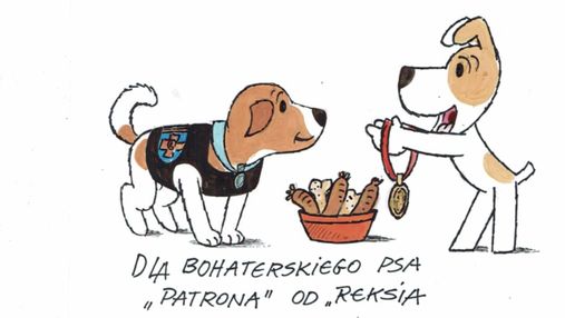 Для героїчного пса: персонаж польського мультика Рекс передав вітання Патрону