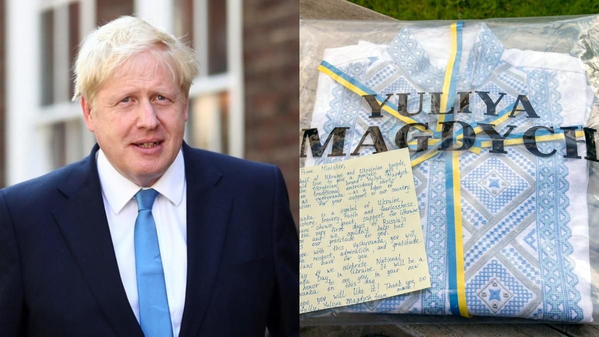 Борис Джонсон получил вышиванку от украинской дизайнерки Юлии Магдич - Fashion Борис Джонсон получил вышиванку от украинской дизайнерки Юлии Магдич - Fashion