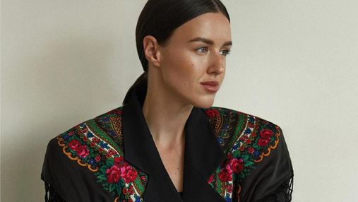 Алина Френдий создала блейзеры с традиционным украинским платком: эффектные фото