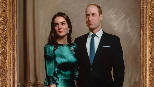 Кейт Міддлтон і принц Вільям постали на першому офіційному портреті: вишукане фото