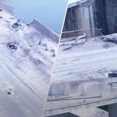 В сети появились последствия удара ВСУ по Каховскому мосту
