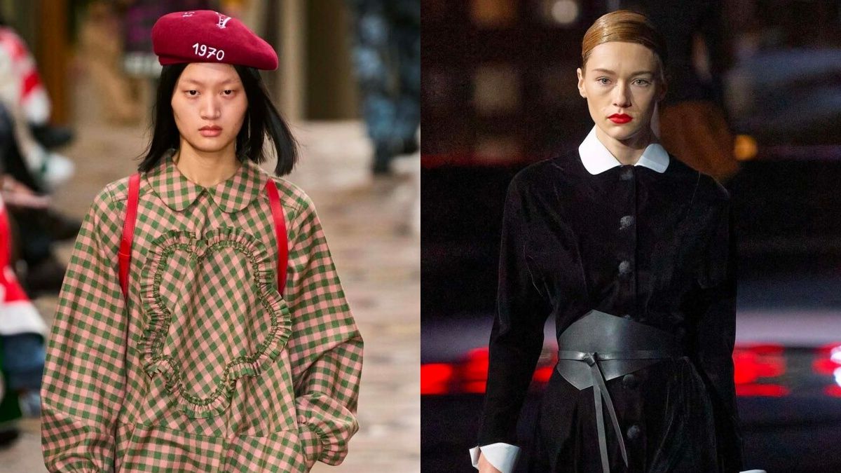 Платье с отложным воротником возвращается в моду Платье с отложным воротником возвращается в моду