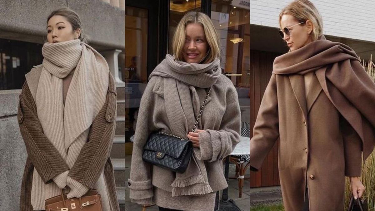 Лучшие образы с шарфом на осень 2022 Лучшие образы с шарфом на осень 2022