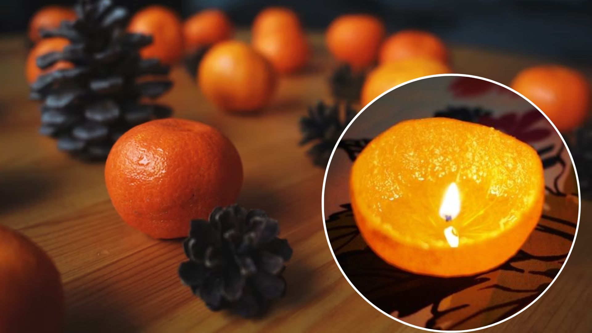 Як зробити свічку з мандарина - потрібно лише 2 інгредієнти