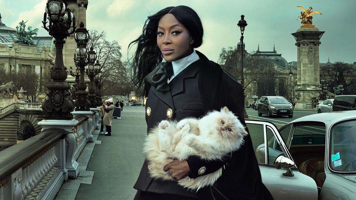 Наомі Кемпбелл з кішкою Карла Лагерфельда Наомі Кемпбелл з кішкою Карла Лагерфельда