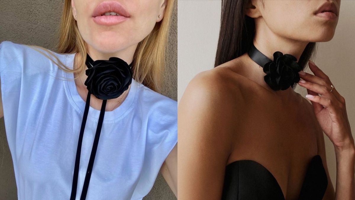 Стильні чокери з квітами 2023 Стильні чокери з квітами 2023