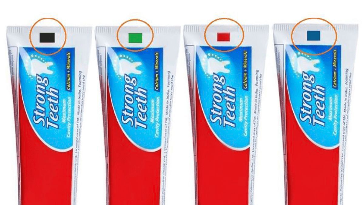 Зачем цветные полоски на зубной пасте