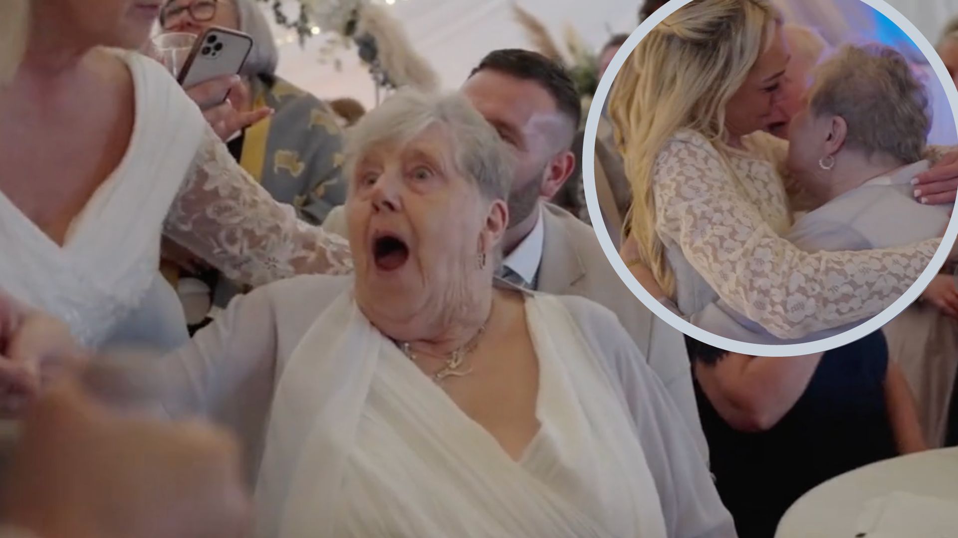 Невеста надела на свадьбу платье своей бабушки - видео с реакцией