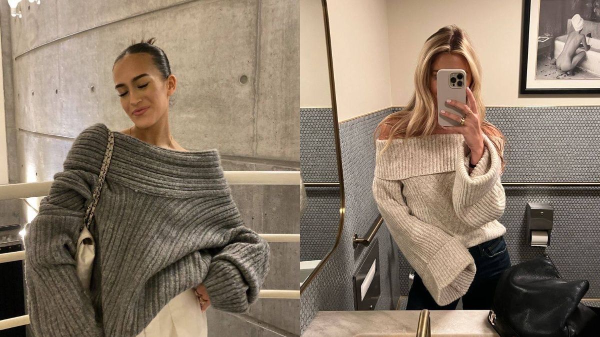 Светр з відкритими плечима знову в моді Светр з відкритими плечима знову в моді