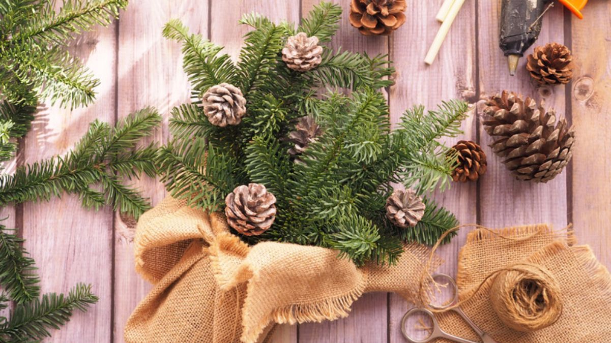 Композиции из веточек ели Композиции из веточек ели