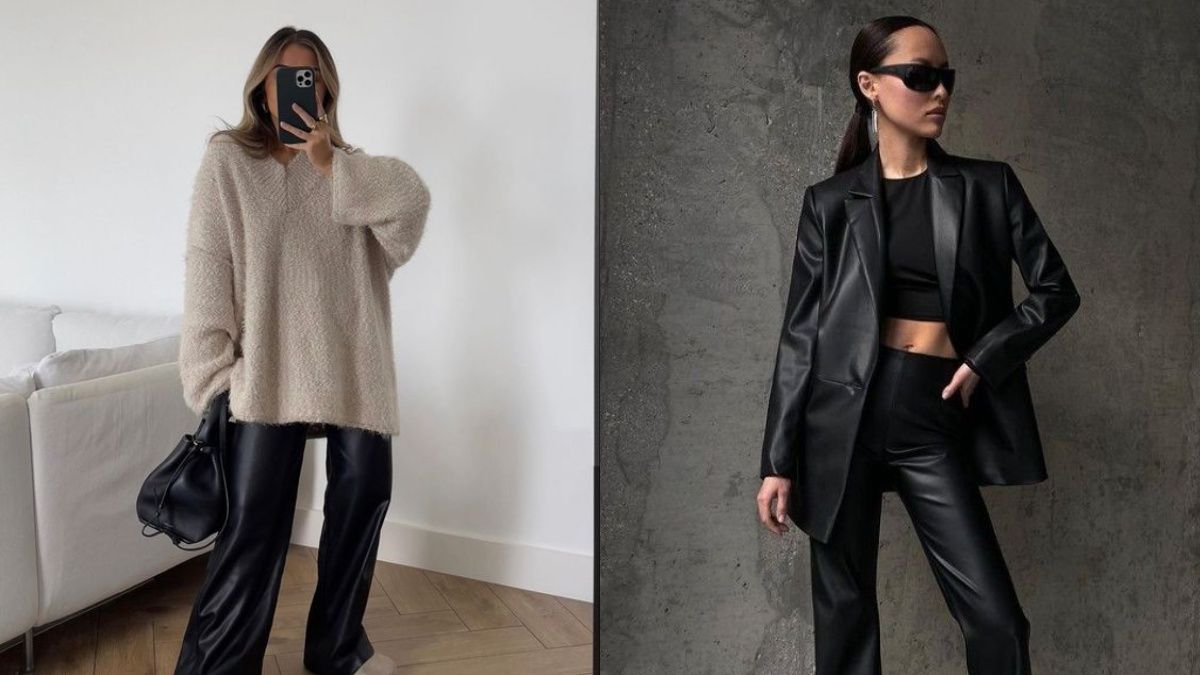 Стильные образы с кожаными брюками Стильные образы с кожаными брюками