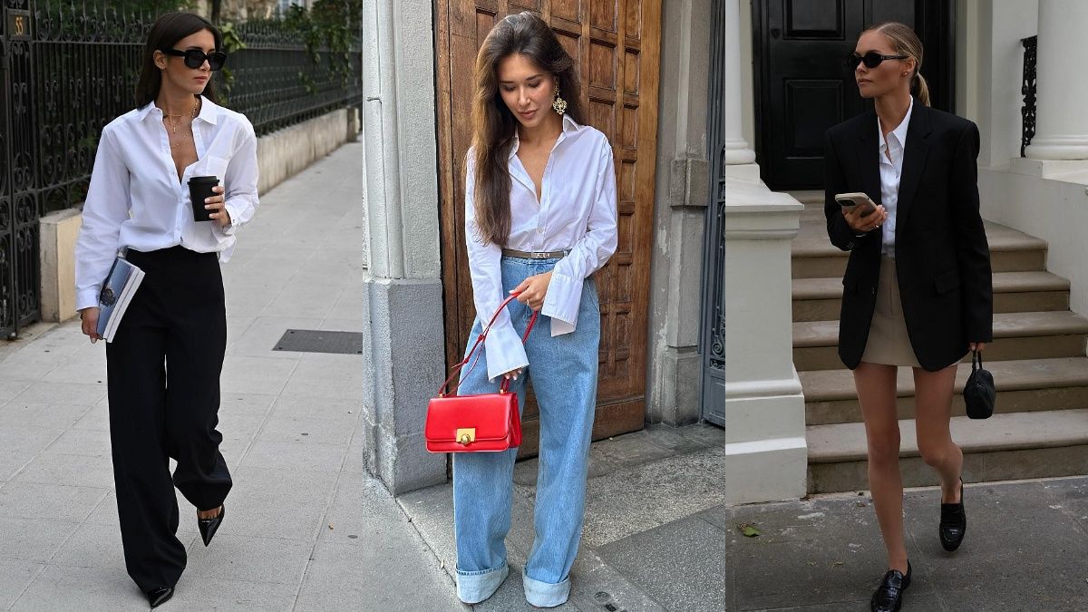 Стильні образи з білою сорочкою Стильні образи з білою сорочкою