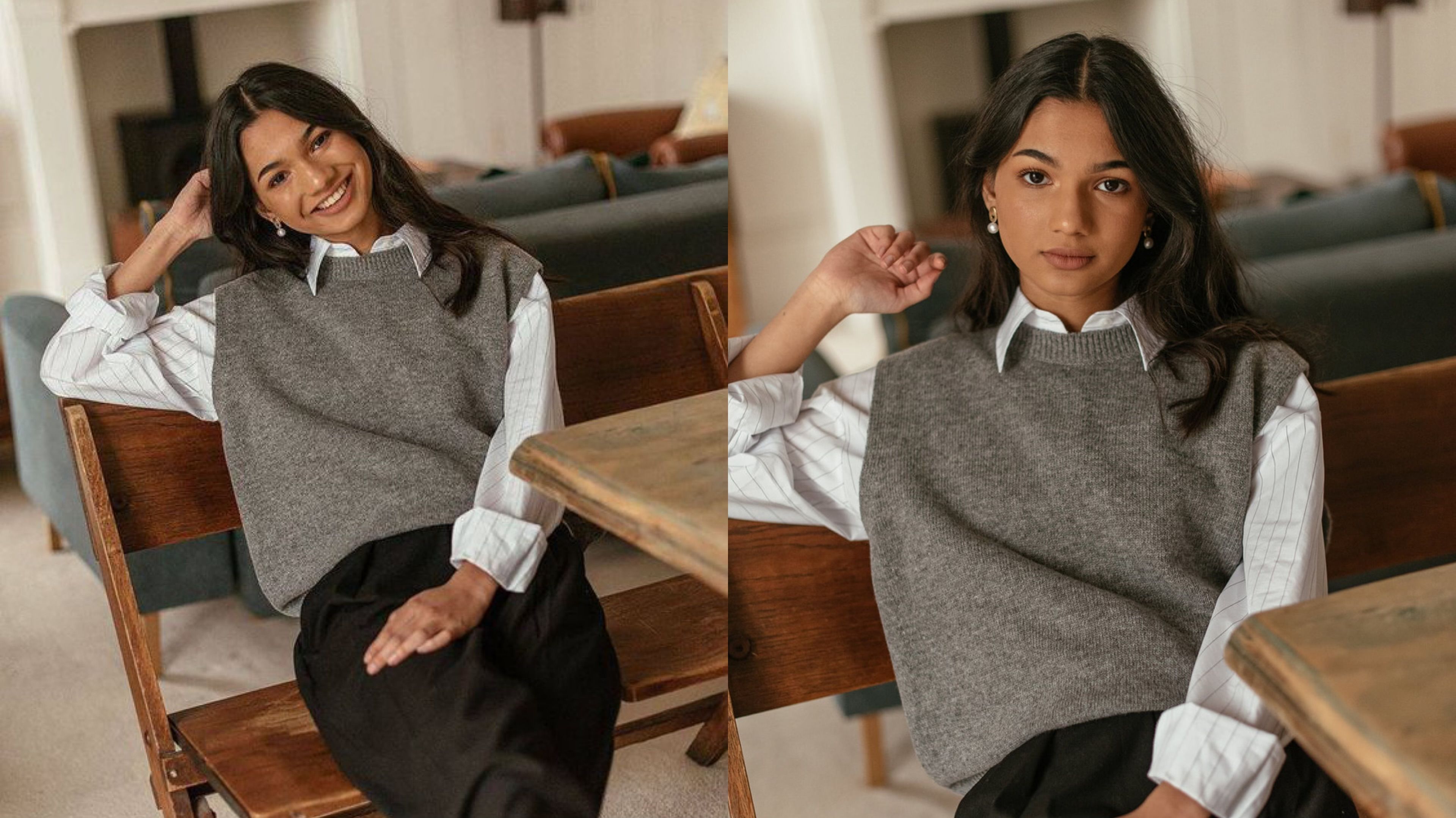 Стильный образ с теплым жилетом Стильный образ с теплым жилетом