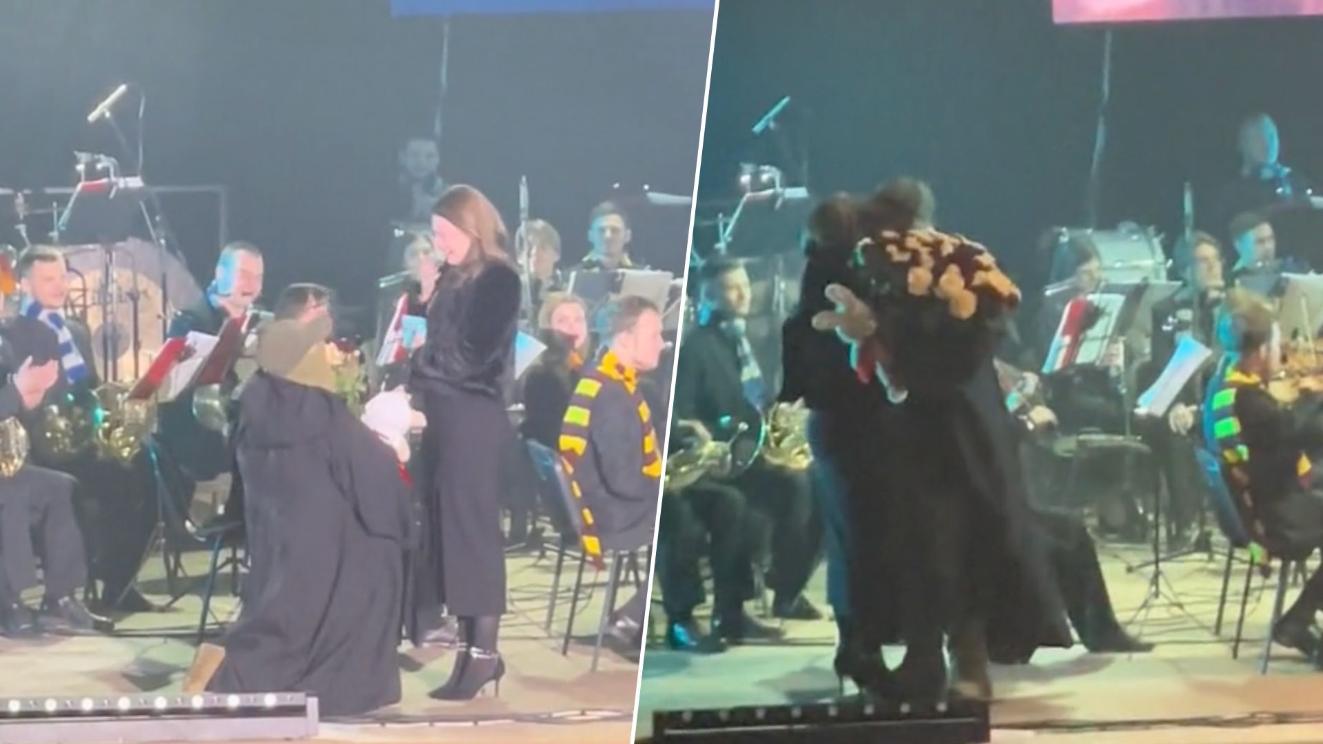 Военный сделал предложение любимой на концерте с музыкой из Гарри Поттера - видео