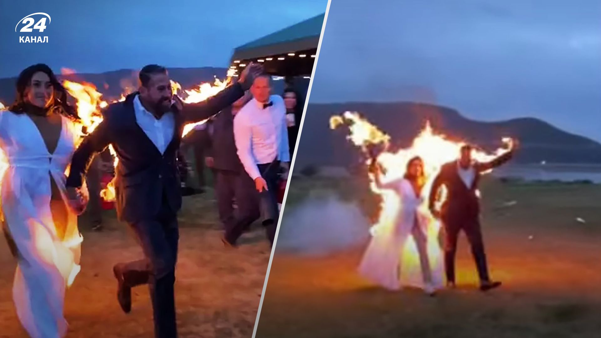 Каскадеры подожгли себя во время свадьбы - эпические детали