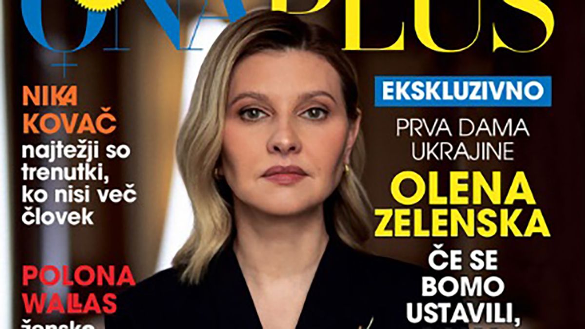 Елена Зеленская на обложке словенского издания